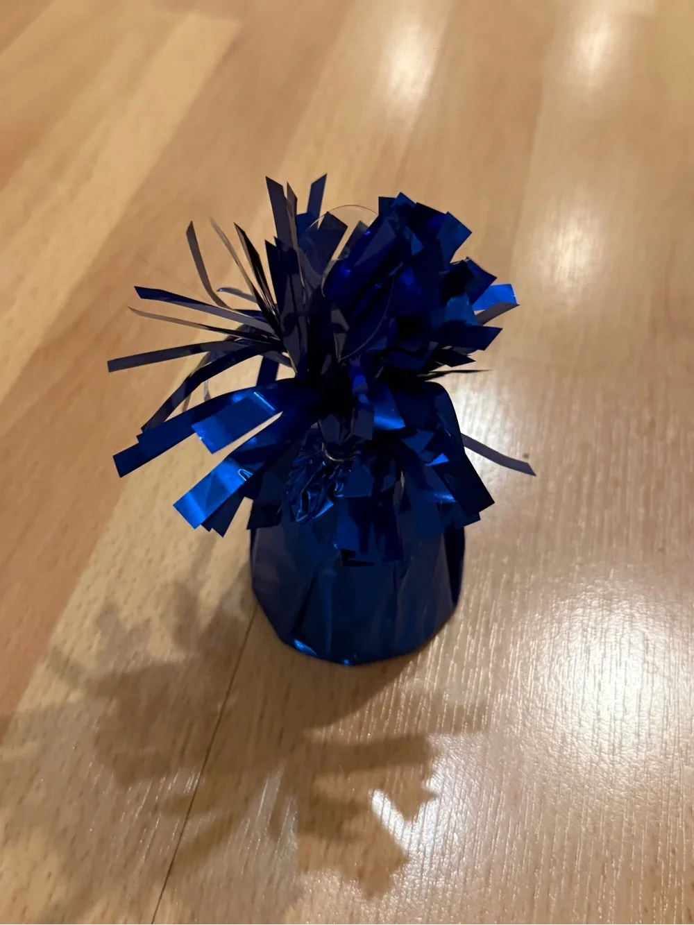 Blue Metallic Balloon Weight - Party Table Decoration